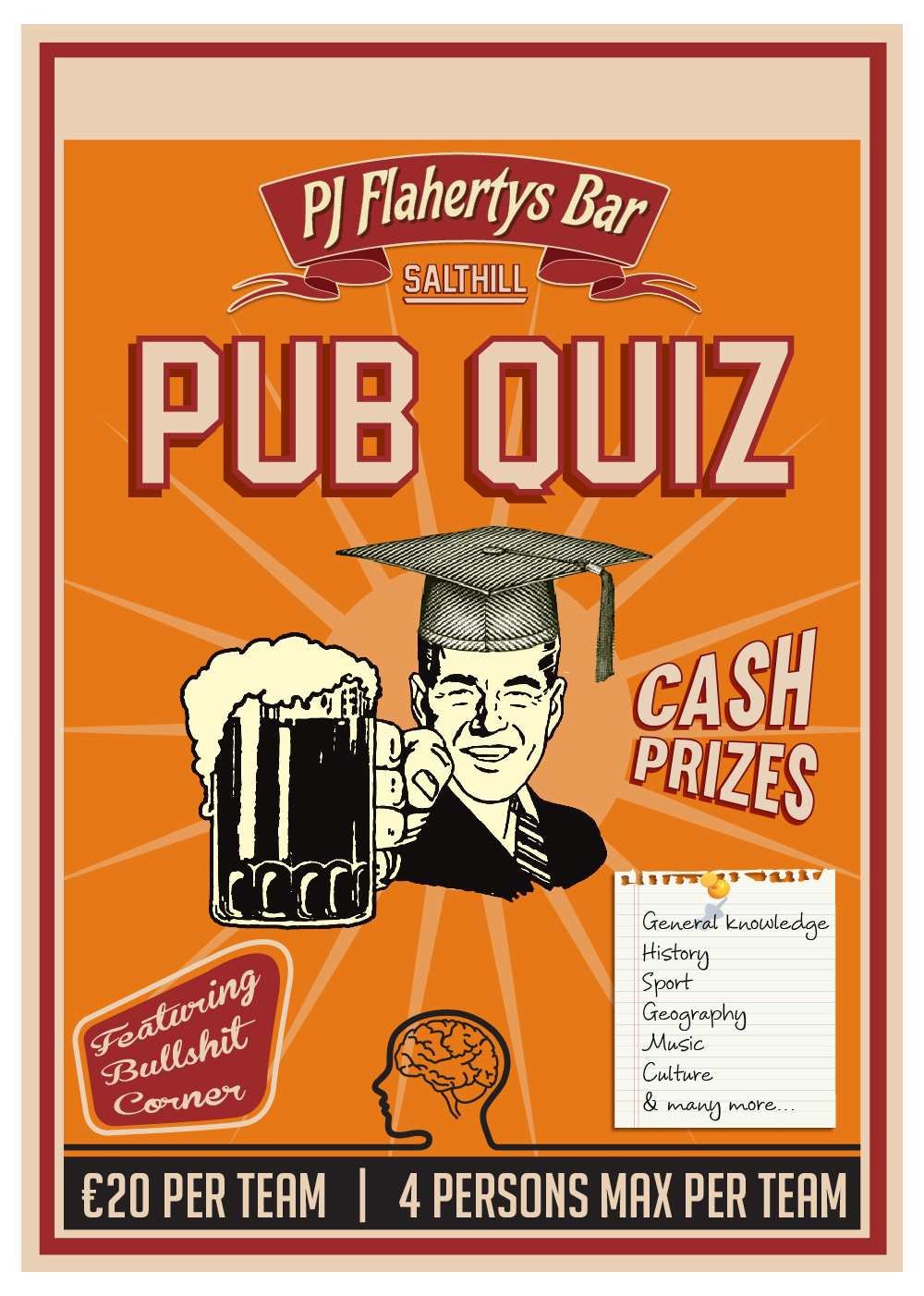 Pub Quiz poster