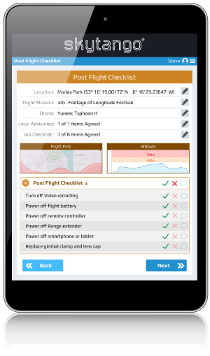 Post Flight Page mock up version 1